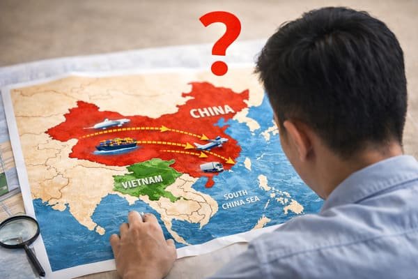 A broken chain link symbolizing a disrupted supply chain